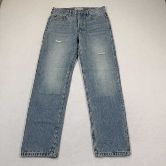 Everlane Denim - Everlane Jeans Women 24 Blue Regular The Relaxed Straight Fit Organic Cottton
